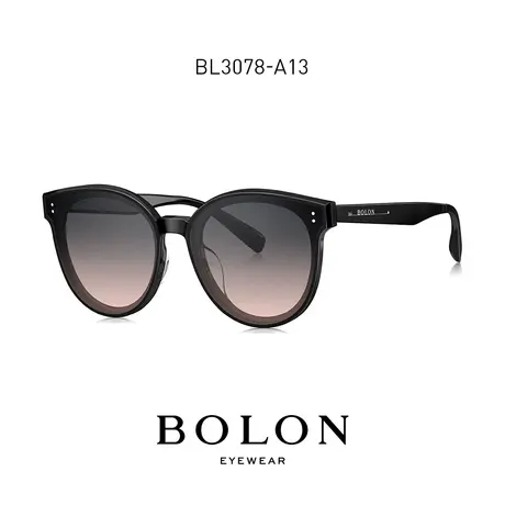 BOLON暴龙眼镜女士太阳镜圆形偏光防紫外线复古猫眼墨镜BL3078图片