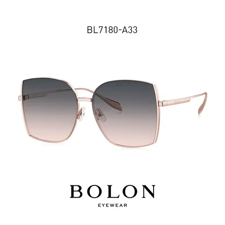 BOLON暴龙眼镜大框彩色太阳镜uv400显脸小偏光墨镜女士时尚BL7180商品大图