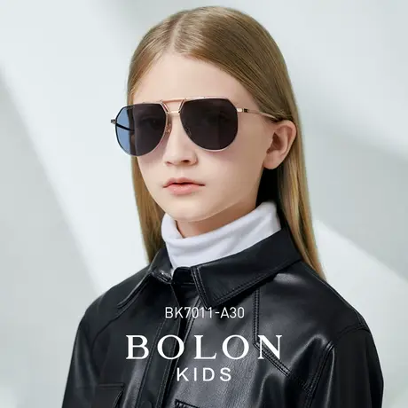 BOLON暴龙眼镜儿童太阳镜新款双梁飞行员款时尚男女童墨镜BK7011图片