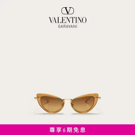 【24期免息】华伦天奴 VIII - 猫眼钛和醋纤框铆钉装饰太阳眼镜图片