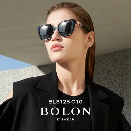 BOLON暴龙眼镜2023新品太阳镜大框时尚板材猫眼形女款墨镜BL3125图片