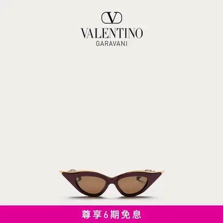 华伦天奴VALENTINO V - GOLDCUT II钛合醋酸纤维猫眼太阳眼镜图片
