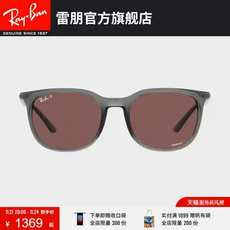 【2023新品】RayBan雷朋太阳镜潮流时尚偏光康目色墨镜0RB4386F商品大图