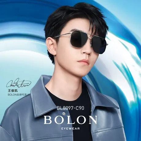 BOLON暴龙眼镜2023新品太阳镜王俊凯同款飞行员偏光墨镜男BL8097图片