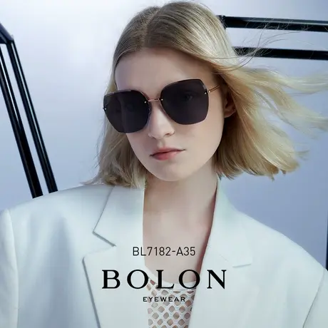BOLON暴龙彩色大框渐变太阳镜女款时尚个性眼镜无框墨镜BL7182商品大图