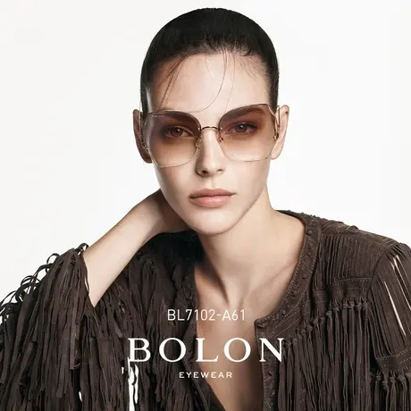 BOLON暴龙新款太阳镜蝶形钻石切割墨镜金属框潮眼镜女BL7102商品大图