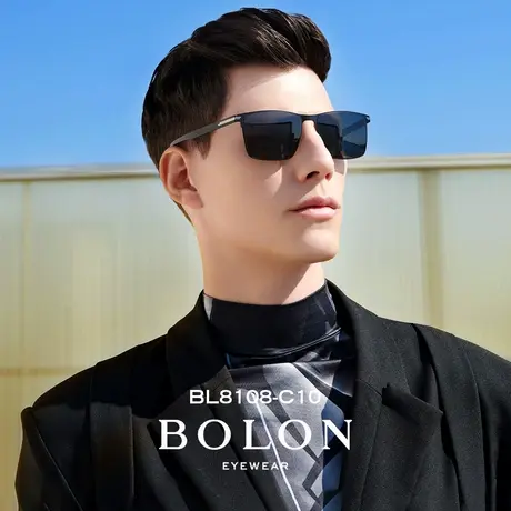 BOLON暴龙眼镜2023新品太阳镜金属方框高清偏光驾驶墨镜男BL8108商品大图